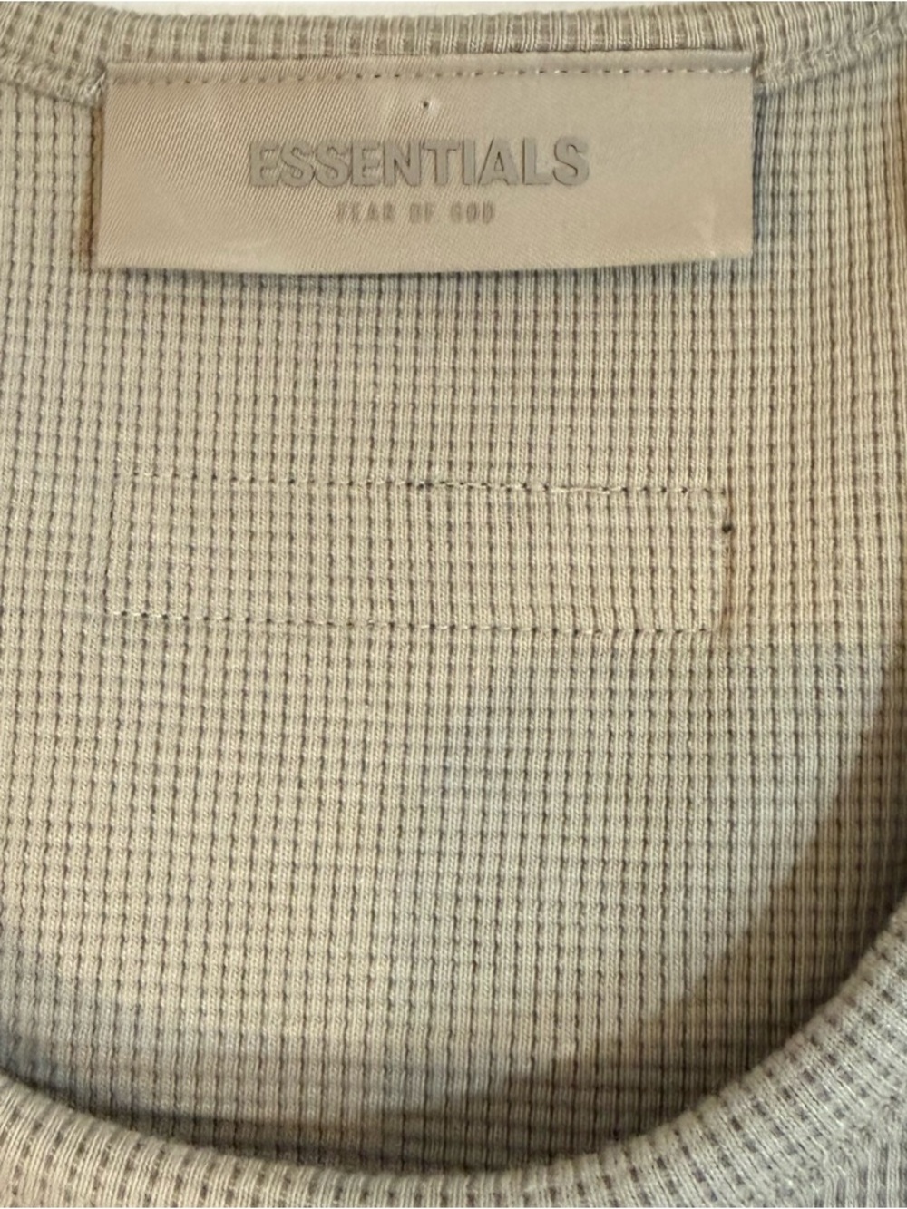 Fear of God Essentials Women’s Waffle Knit Tank Top Seal Logo Patch Size Med NWT - Picture 3 of 10